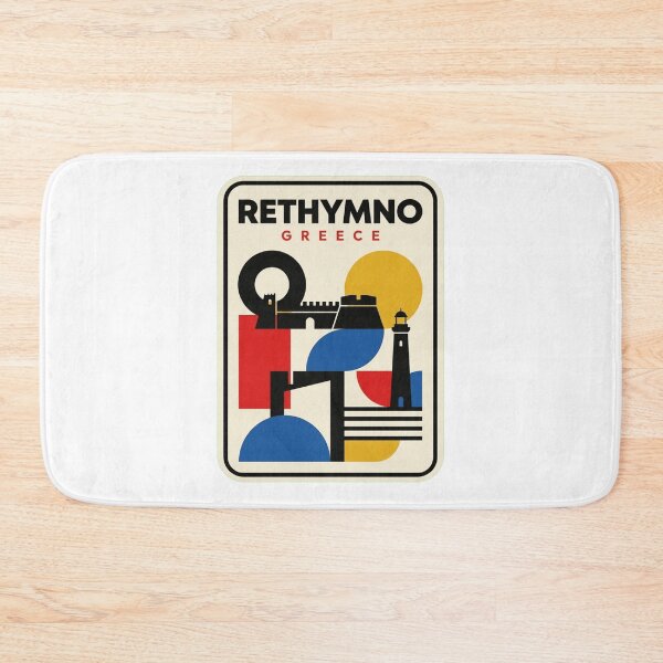 Item preview, Retro Rethymno Bauhaus Geometric Skyline designed and sold by k3rstman1.