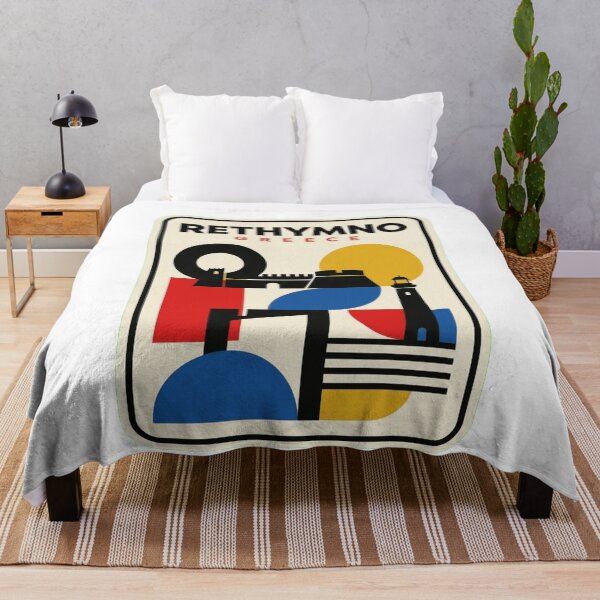 Item preview, Retro Rethymno Bauhaus Geometric Skyline designed and sold by k3rstman1.