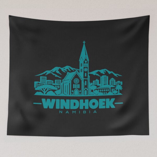 Item preview, Windhoek Namibia Line Art Skyline Poster designed and sold by CMYKStudio.