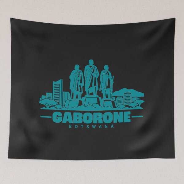 Item preview, Gaborone Botswana Line Art Skyline Poster designed and sold by CMYKStudio.