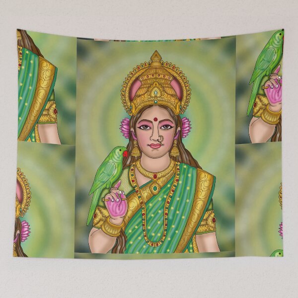 Item preview, Goddess Meenakshi Digital Drawing | Hindu Goddess Indian Art designed and sold by Harshit_Digital_Arts.