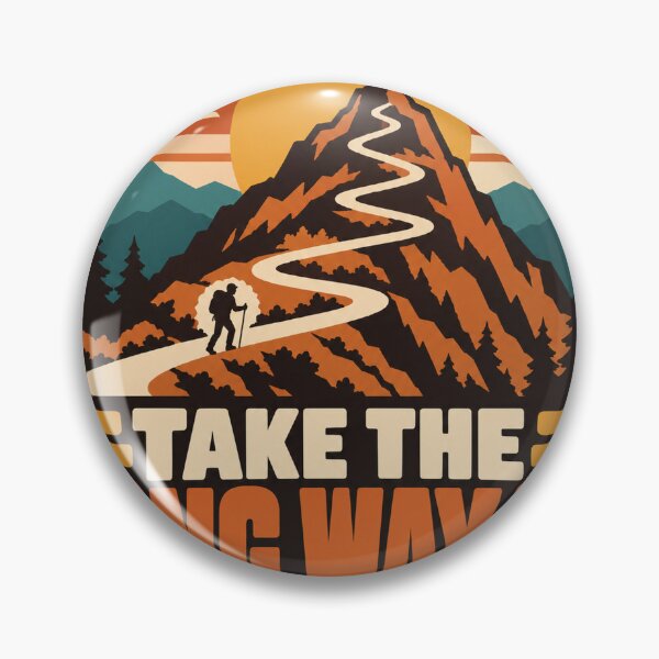 Item preview, Hiking Gift - Take The Long Way Up designed and sold by RedRubyBubble.