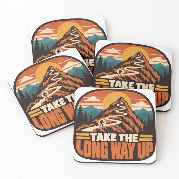 Item preview, Hiking Gift - Take The Long Way Up designed and sold by RedRubyBubble.