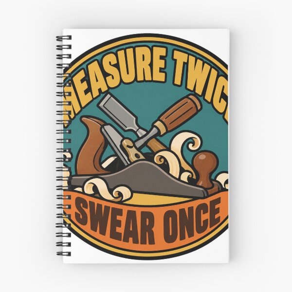 Item preview, Woodworking Gift - Measure Twice Swear Once designed and sold by RedRubyBubble.