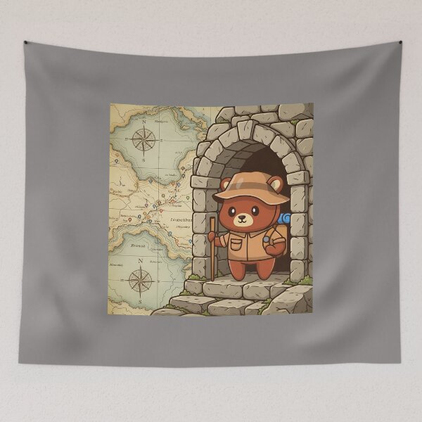 Item preview, Cute Hiking Bear Explorer Cartoon-11 designed and sold by KaterynaDudche.