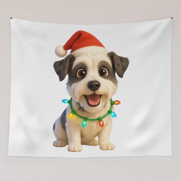 Item preview, Parti Schnauzer Dog Christmas Cheer designed and sold by Sillytoe.