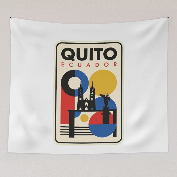 Item preview, Retro Quito Bauhaus Geometric Skyline designed and sold by k3rstman1.