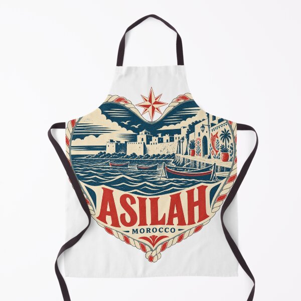 Item preview, Asilah Morocco Travel Souvenir Nautical Woodcut Heart designed and sold by VisualArtsOasis.