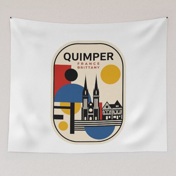 Item preview, Retro Quimper Bauhaus Geometric Skyline designed and sold by k3rstman1.