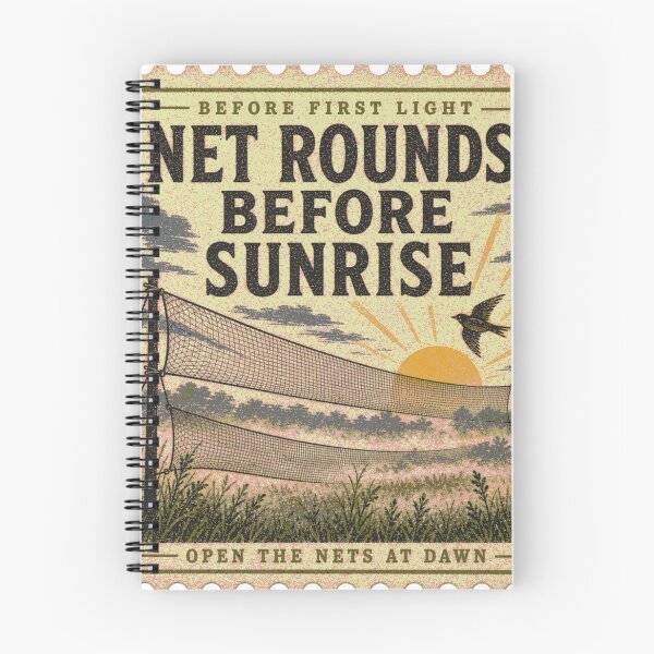 Aperçu de l'œuvre Net Rounds Before Sunrise Baguage Oiseaux Filets Japonais Timbre créée et vendue par BoosterShop.