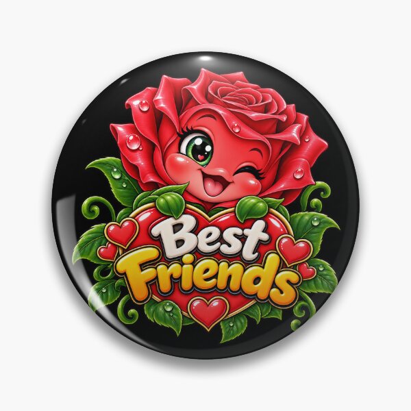 Item preview, Best Friends Rose – Cute Kawaii Rose Flower Friendship designed and sold by aventi24.
