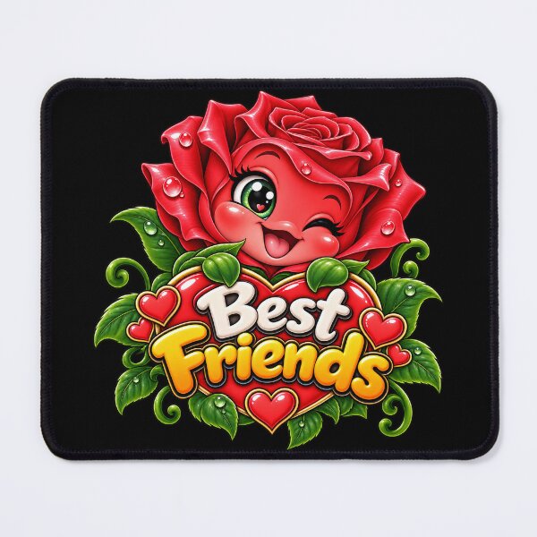 Item preview, Best Friends Rose – Cute Kawaii Rose Flower Friendship designed and sold by aventi24.