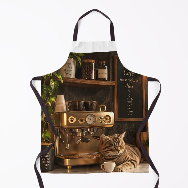 Item preview, Tabby Cat and Golden Espresso Cafe Corner designed and sold by Purrista Studio.