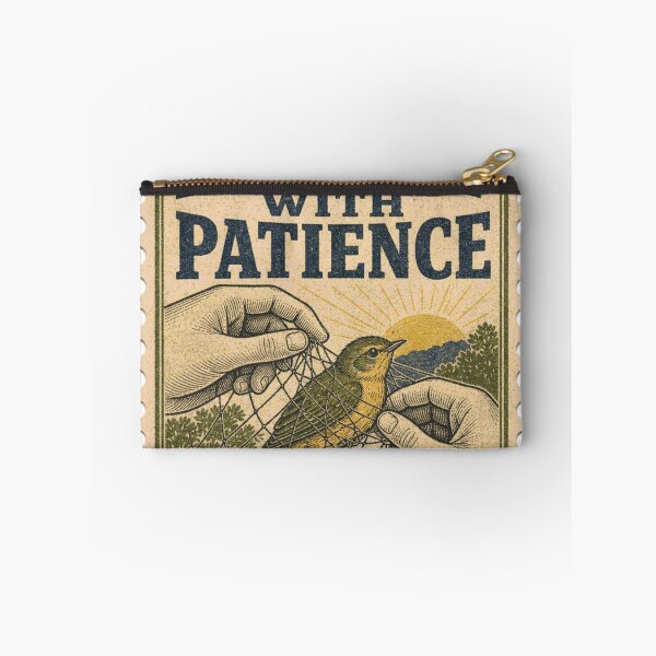 Item preview, Extract With Patience Bird Handling Mist Net Bander Stamp designed and sold by BoosterShop.