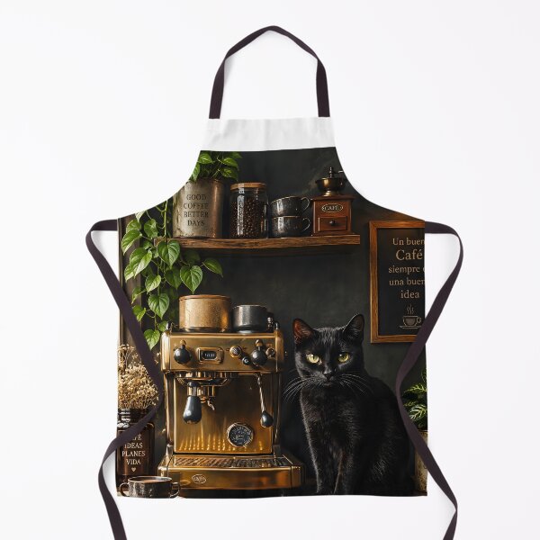 Item preview, Black Cat Vintage Cafe Corner designed and sold by Purrista Studio.
