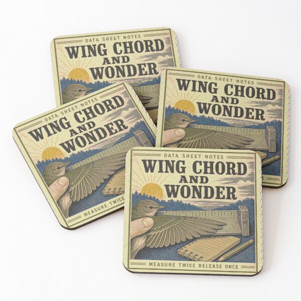 Item preview, Wing Chord And Wonder Bird Banding Measurements Stamp designed and sold by BoosterShop.