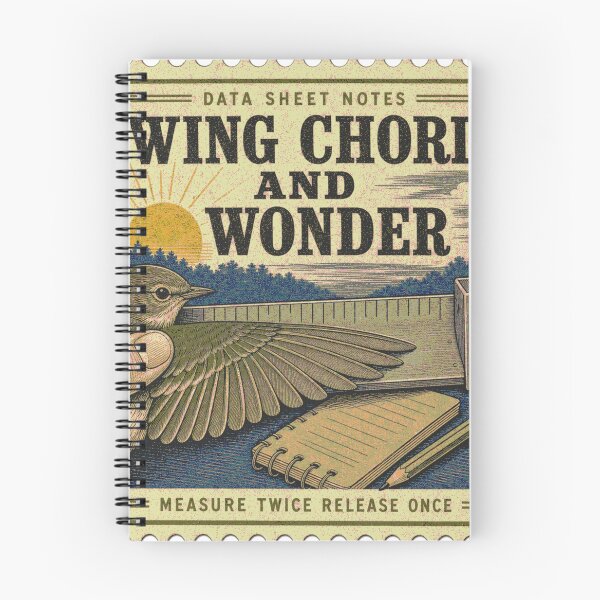 Item preview, Wing Chord And Wonder Bird Banding Measurements Stamp designed and sold by BoosterShop.