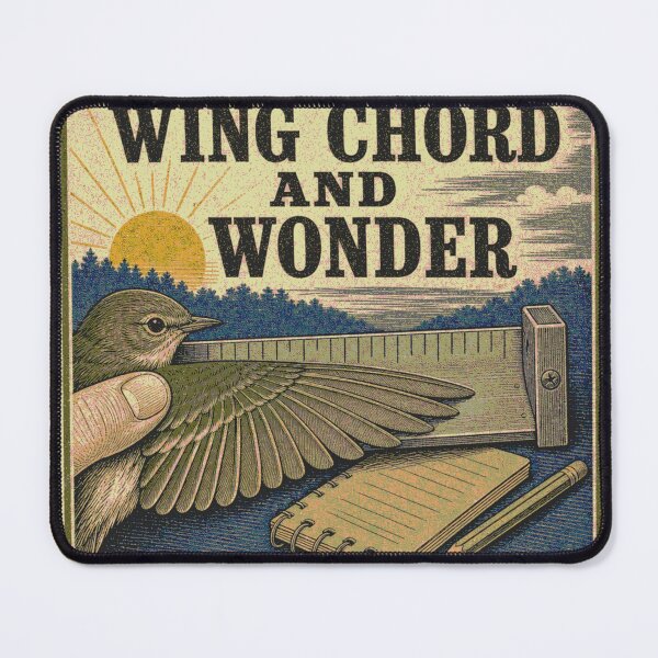 Item preview, Wing Chord And Wonder Bird Banding Measurements Stamp designed and sold by BoosterShop.