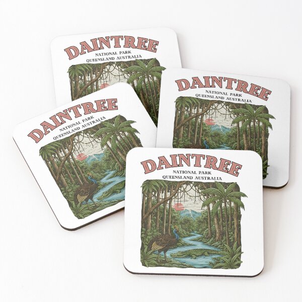 Item preview, Daintree National Park Australia Vintage Rainforest Cassowary  Crocodile designed and sold by GarworkzDesign.