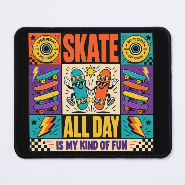 Item preview, Skateboard Squad – Good Vibes, Skate All Day, Is My Kind of Fun designed and sold by meesara.