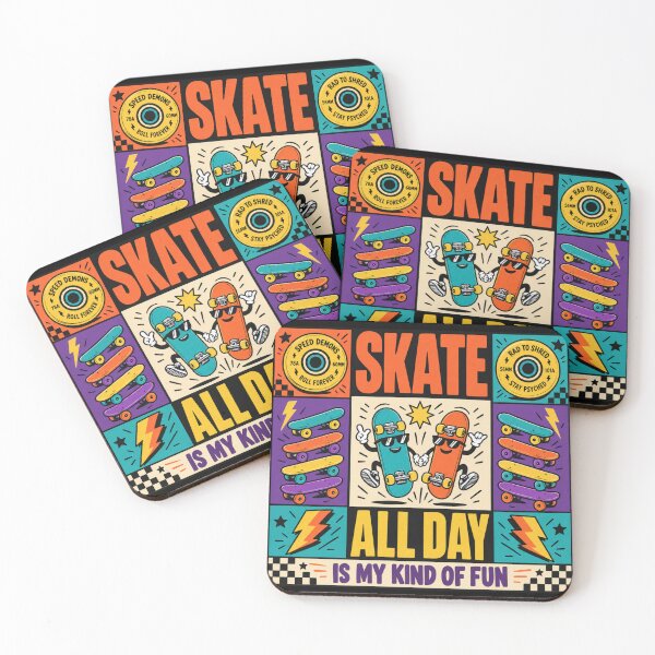 Item preview, Skateboard Squad – Good Vibes, Skate All Day, Is My Kind of Fun designed and sold by meesara.