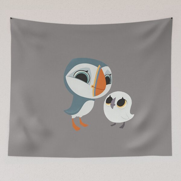 Item preview, Cute Puffin and Little Owl Duo Art-25 designed and sold by KaterynaDudche.