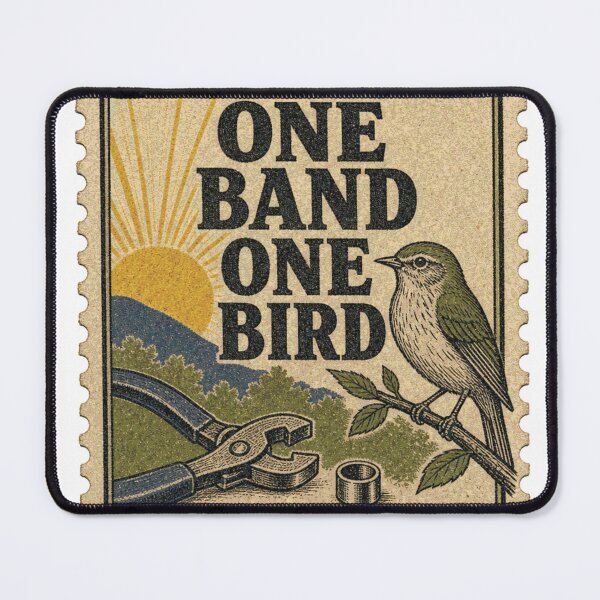 Item preview, One Band One Bird Bird Ringing Leg Band Banding Stamp designed and sold by BoosterShop.