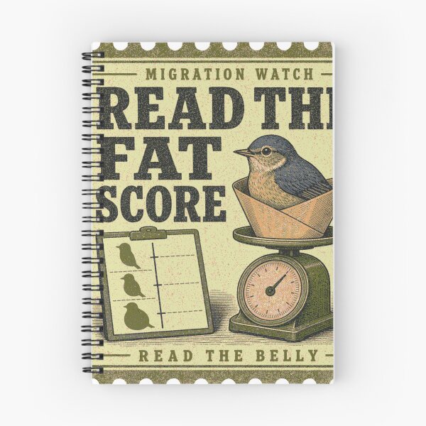 Item preview, Read The Fat Score Bird Migration Banding Data Stamp designed and sold by BoosterShop.