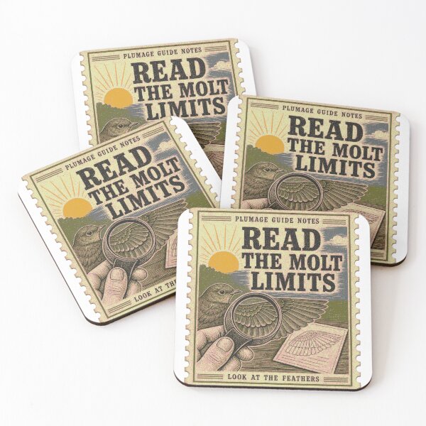 Item preview, Read The Molt Limits Bird Aging Feather Guide Banding Stamp designed and sold by BoosterShop.