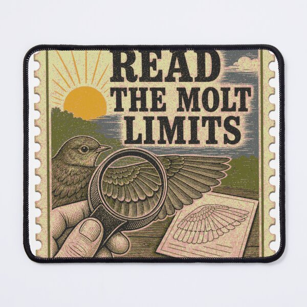 Item preview, Read The Molt Limits Bird Aging Feather Guide Banding Stamp designed and sold by BoosterShop.
