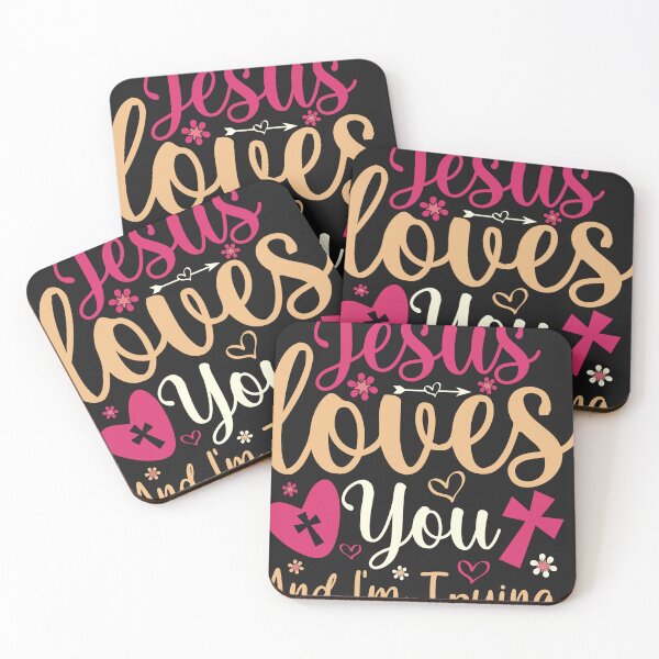 Item preview, Sarcastic Christian - Jesus Loves You and I'm Trying designed and sold by Artful Paws.