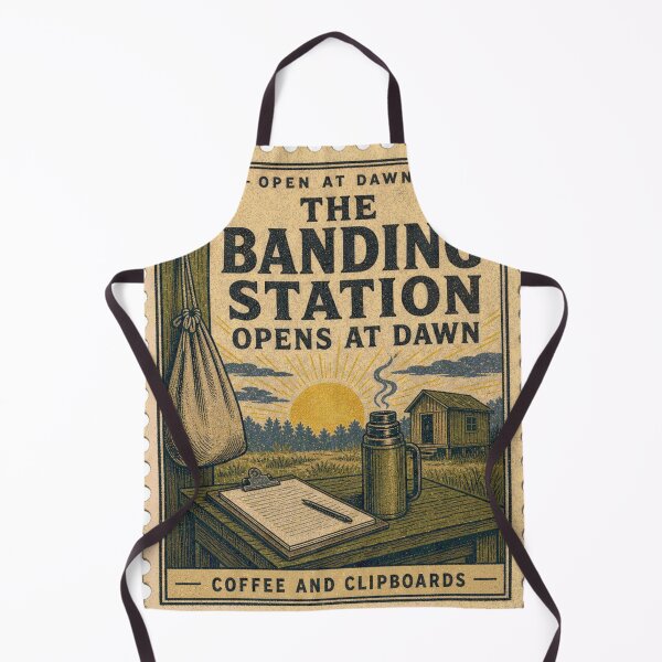 Item preview, The Banding Station Opens At Dawn Bird Observatory Stamp designed and sold by BoosterShop.