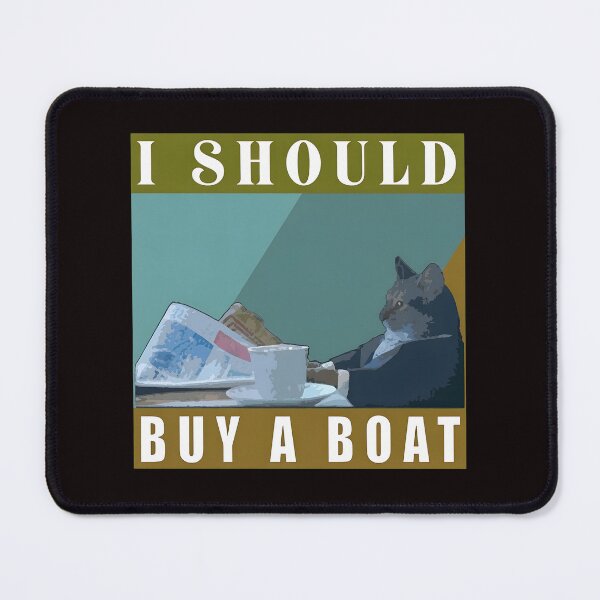 Item preview, I Should Buy A Boat Thinking Feline designed and sold by ASTRAXO.