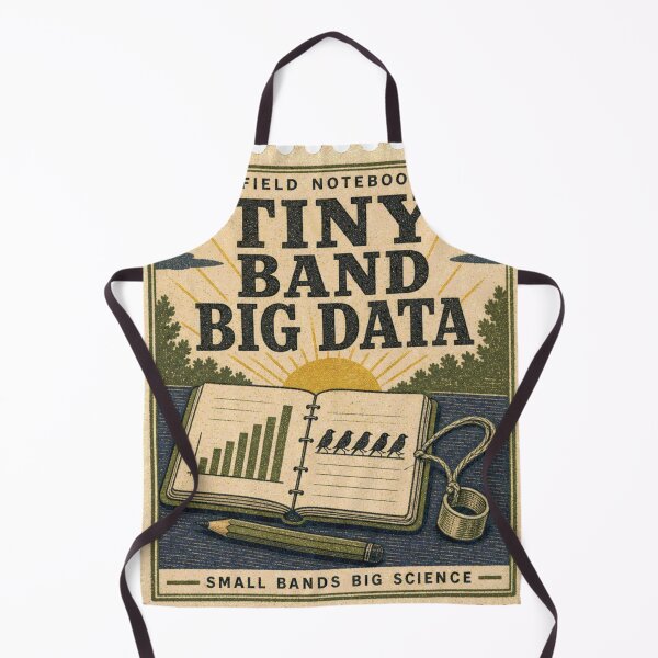 Item preview, Tiny Band Big Data Bird Science Field Notebook Banding Stamp designed and sold by BoosterShop.