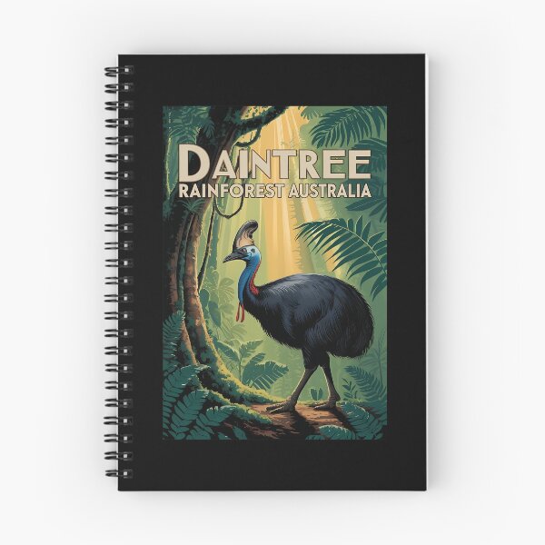 Item preview, Daintree Rainforest Australia Cassowary Travel Poster designed and sold by GarworkzDesign.