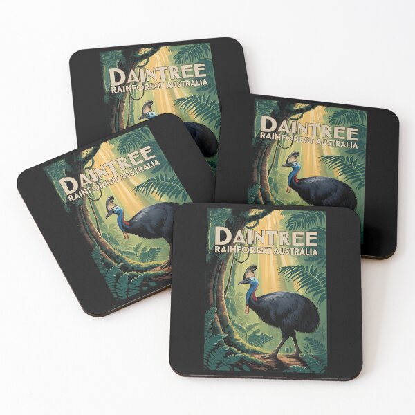 Item preview, Daintree Rainforest Australia Cassowary Travel Poster designed and sold by GarworkzDesign.