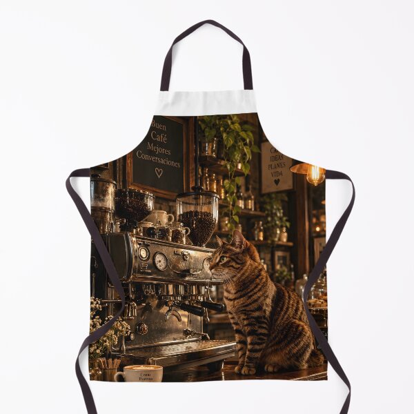 Item preview, Tabby Cat at the Old Coffee Bar designed and sold by Purrista Studio.