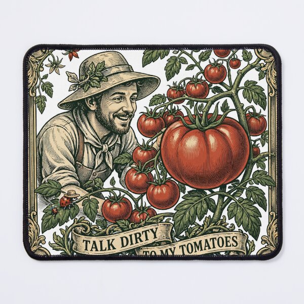 Item preview, Talk Dirty to My Tomatoes Funny Gardener Shirt designed and sold by Hearth & Hue.