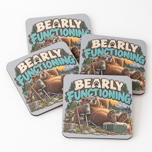 Item preview, Bearly Functioning – Funny Camping Bear Outdoor Humor designed and sold by OddCritterCo.