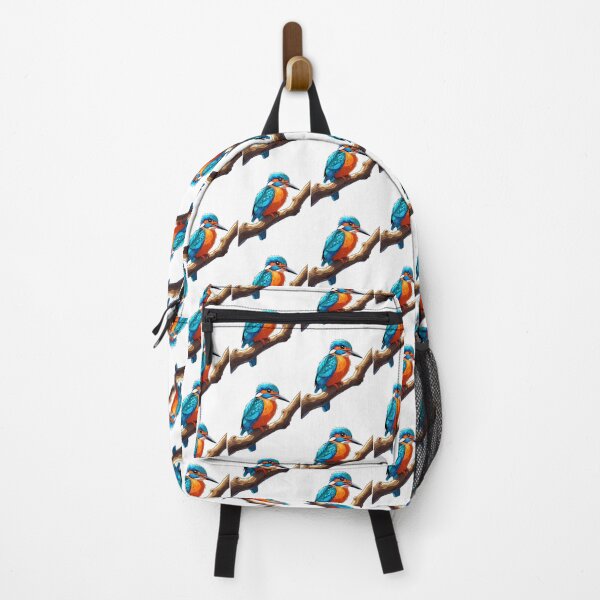 Item preview, Colorful Kingfisher Cartoon on Branch – Vibrant Bird Illustration designed and sold by GarworkzDesign.