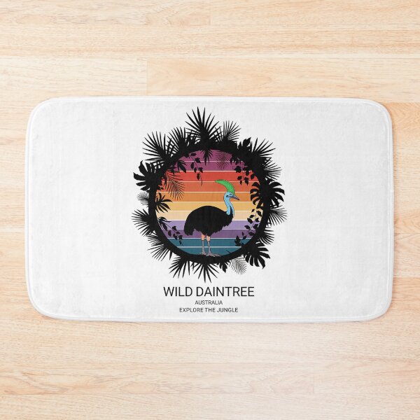 Item preview, Daintree National Park Australia Tropical Cassowary In The Jungle  Retro Vintage Sunset Design designed and sold by GarworkzDesign.