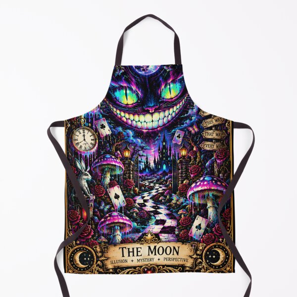 Item preview, The Moon Tarot Card | Cheshire Cat Illusions designed and sold by LollipopPrints.