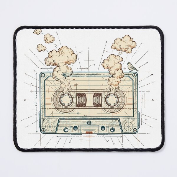 Item preview, The Original Cloud Funny Retro Cassette Shirt designed and sold by Hearth & Hue.