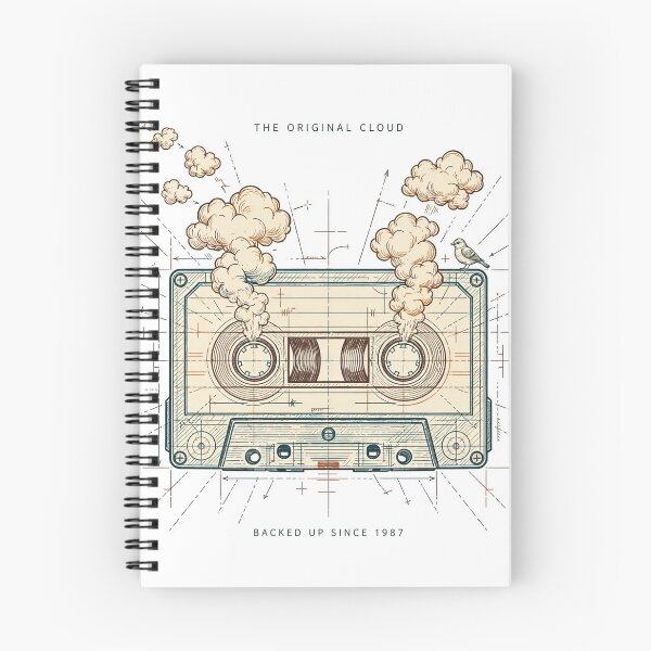 Item preview, The Original Cloud Funny Retro Cassette Shirt designed and sold by Hearth & Hue.