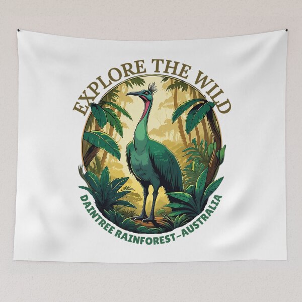 Item preview, Explore The Wild  Daintree Rainforest Cassowary Bird Design designed and sold by GarworkzDesign.