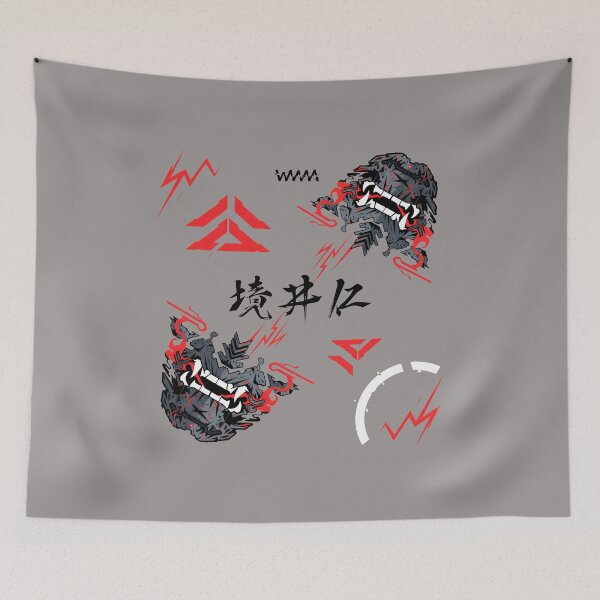 Item preview, Cyber Oni Mask Graphic Tee - Red & Black-51 designed and sold by JonathanWeinand.