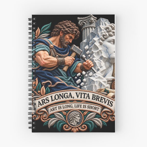 Item preview,  Ars Longa Vita Brevis Sculptor Art – Art Is Long Life Is Short Latin Motto designed and sold by Emoji Emblems.