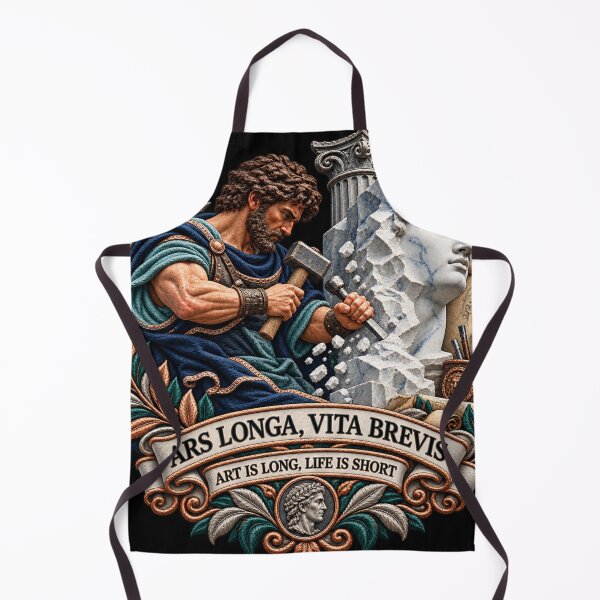 Item preview,  Ars Longa Vita Brevis Sculptor Art – Art Is Long Life Is Short Latin Motto designed and sold by Emoji Emblems.