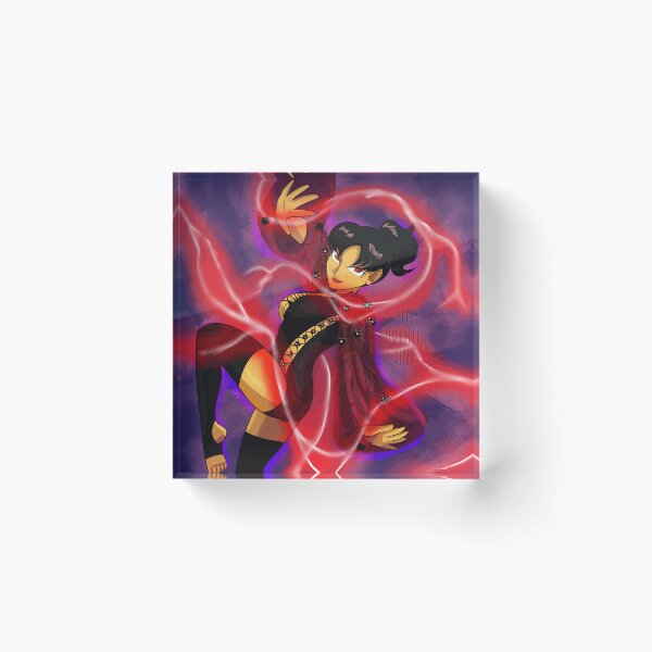 Item preview, Red Magic Woman Casting Energy Spell designed and sold by TilmaRehfeld.