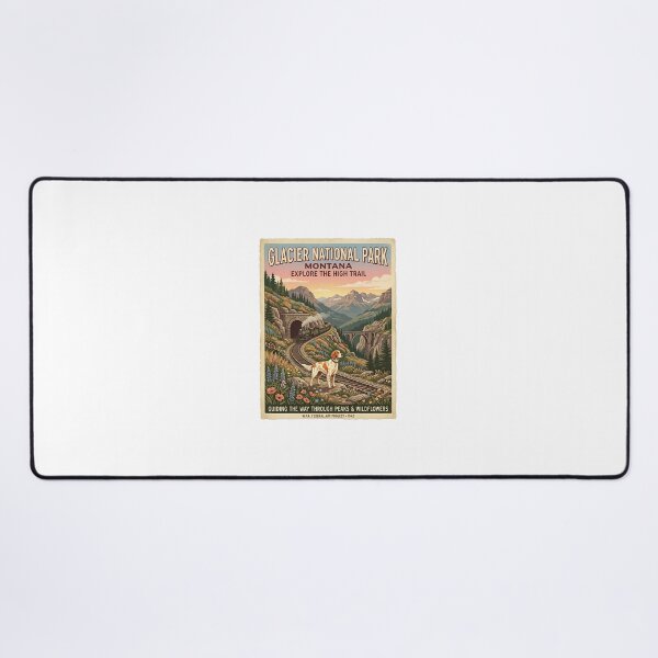 Item preview, English Setter Mountain Railway Guide designed and sold by PictoVibe.